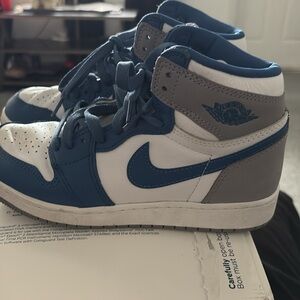 Kids Blue and White Sneakers